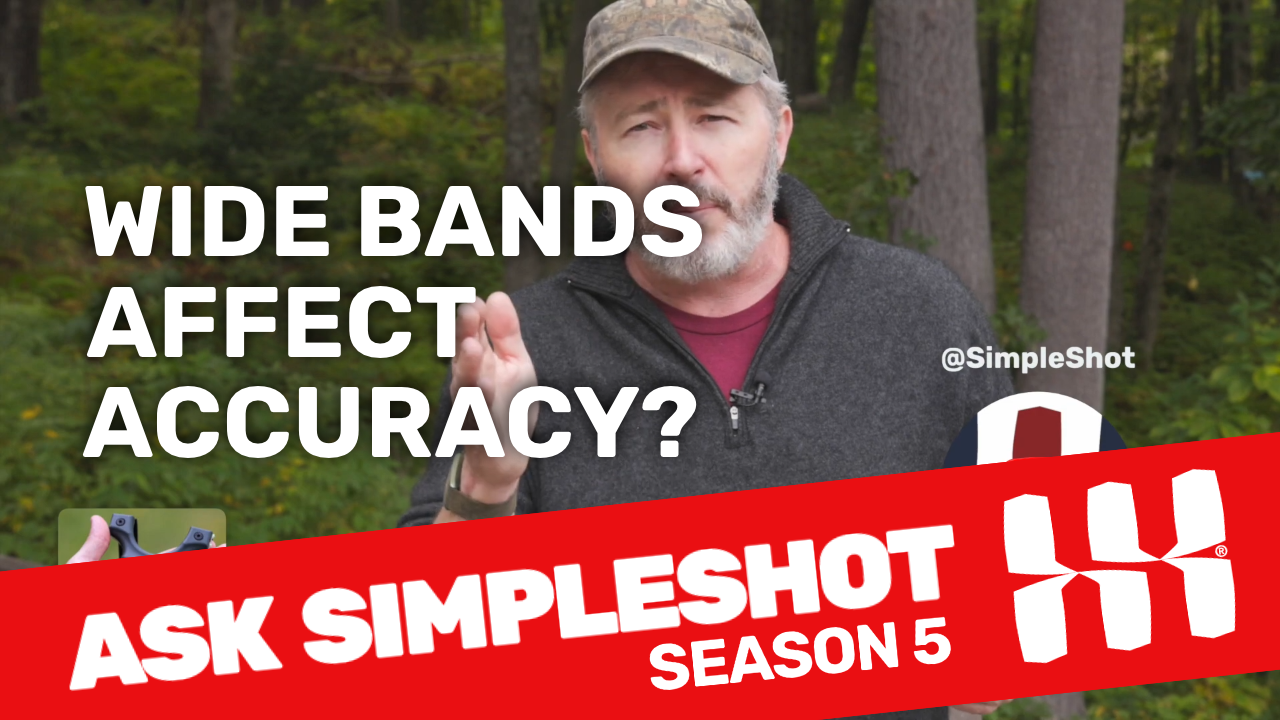 Do wide bands affect slingshot accuracy?