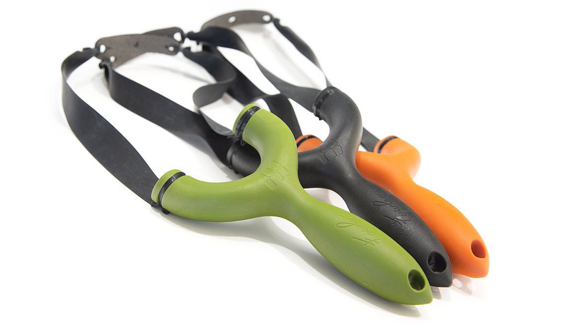 Fionda SimpleShot Sparrow Di Zach Fowler | 2 Bande + Munizioni Acciaio E Argilla