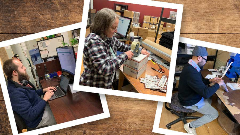 Meet the amazing warehouse team - shipping slingshots!