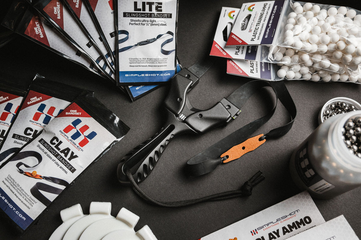Axiom X slingshot kit flat-lay