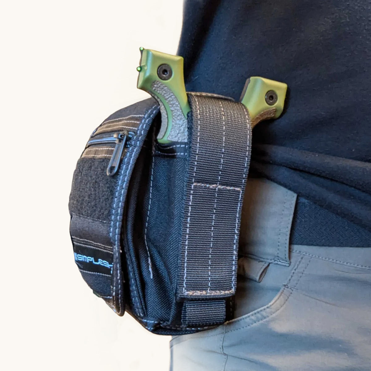 SimpleShot GoBag waistpack, front lifestyle