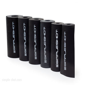 SimpleShot Premium Latex Sheet, six rolled sheets standing upright