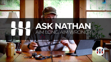 What does “Aim Long, Aim Wrong” mean when it comes to slingshot shooting?