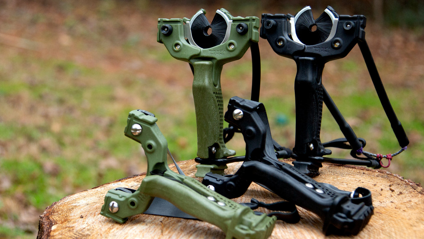 Hammer XT Slingshot head converts to Slingbow with FlipClips