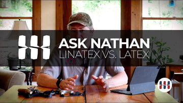 What are the pros and cons of Linatex vs Latex for slingshots?