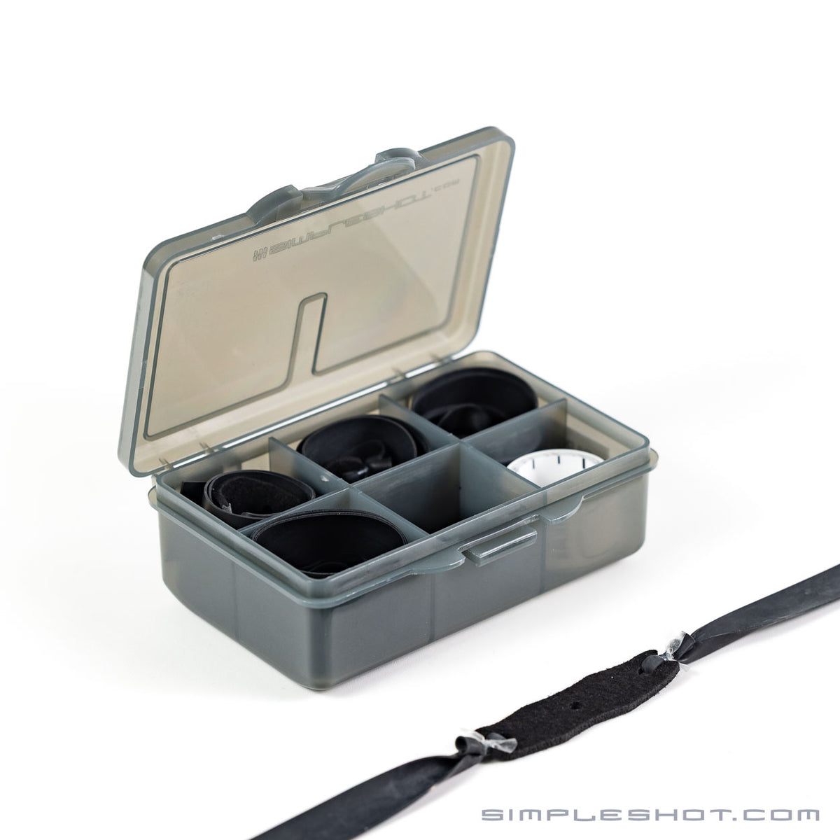 Target five-pack of flat bands in a SimpleShot carry case