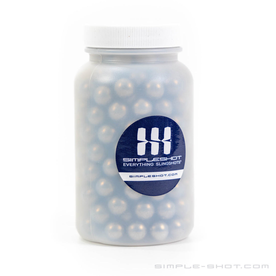 7/16 inch Steel Slingshot Ammo spilling from its jar