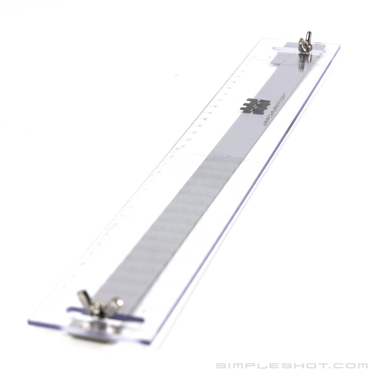 Adjustable Taper Template, clear band cutting ruler with metal guide and thumbscrews