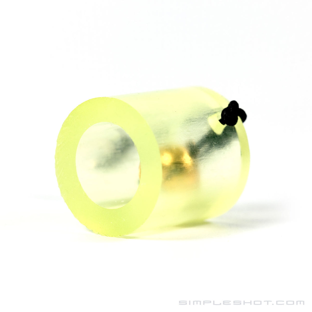 Bell Target clear yellow tube, angled view