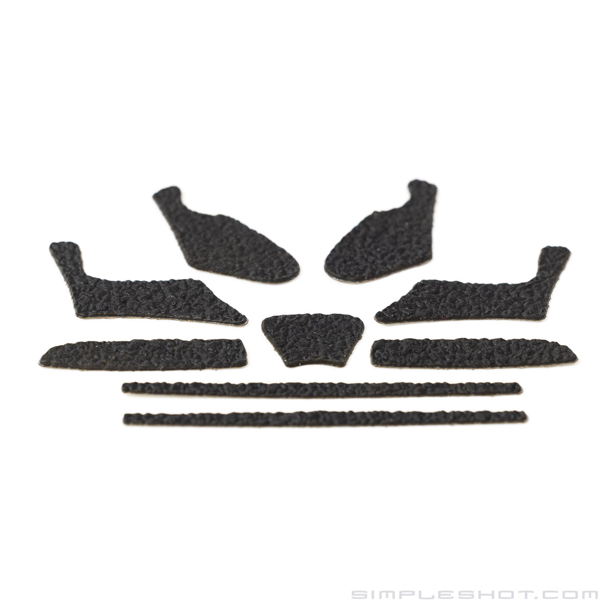 Custom-Cut Slingshot Grips in black, alternate set of cut pieces