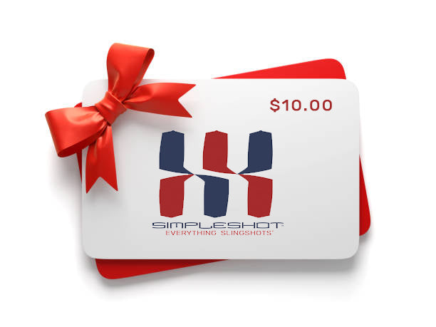 SimpleShot Gift Card with a red bow
