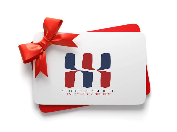 SimpleShot Gift Card with a red bow