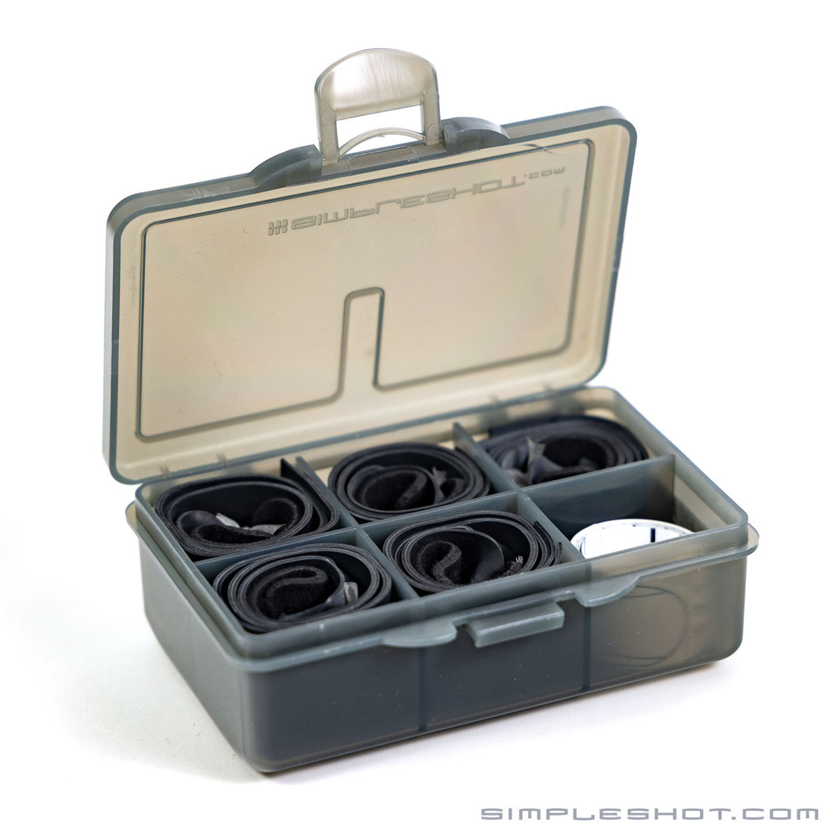 Heavy Duty Flat Bands in an open storage box
