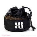 Mesh Ammo Bag in black with drawstring top open