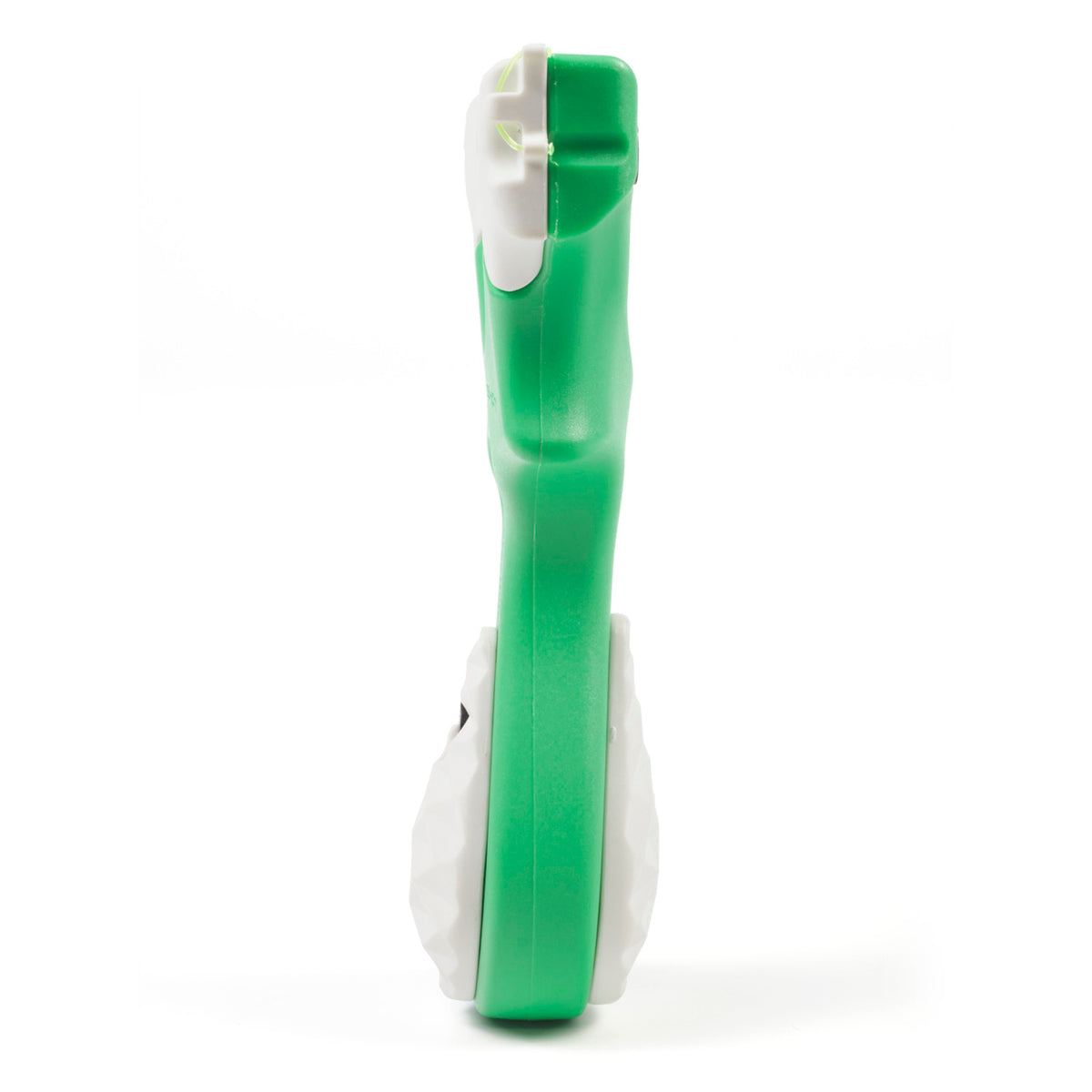 Scout LT2 4-H Edition slingshot in bright green with white scales, side view