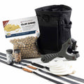 Starter Kit with Axiom: slate gray frame, clay ammo bag, carry bag, ammo tubes, bandsets and targets