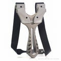 Axiom X slingshot in gray with black flat bands, front view