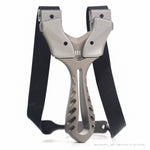 Axiom X slingshot in gray with black flat bands, front view