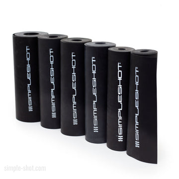SimpleShot Premium Latex Sheet, six rolled sheets standing upright